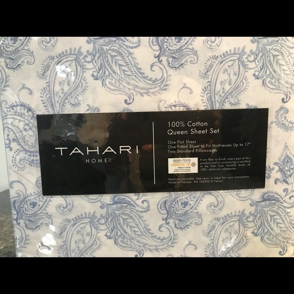 Tahari 100% cotton Queen sheet set